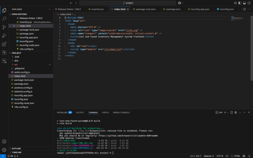 Lost and found inventory management system – screenshot 7