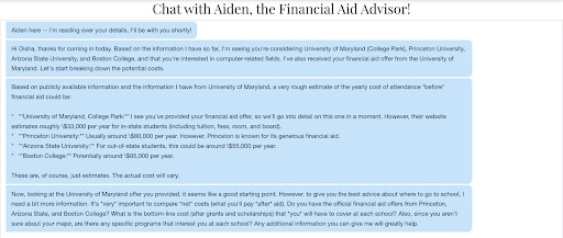 AidenAI: Your AI Financial Aid Advisor – screenshot 4