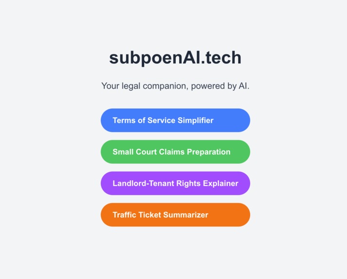 subpoenAI.tech – screenshot 1