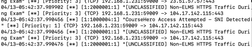 SnortEduGuard – Student Integrity Surveillance System – screenshot 4
