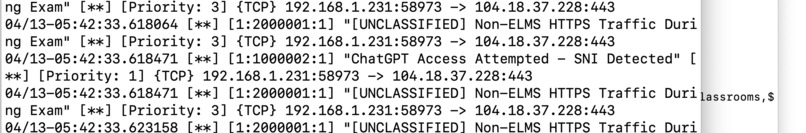 SnortEduGuard – Student Integrity Surveillance System – screenshot 5