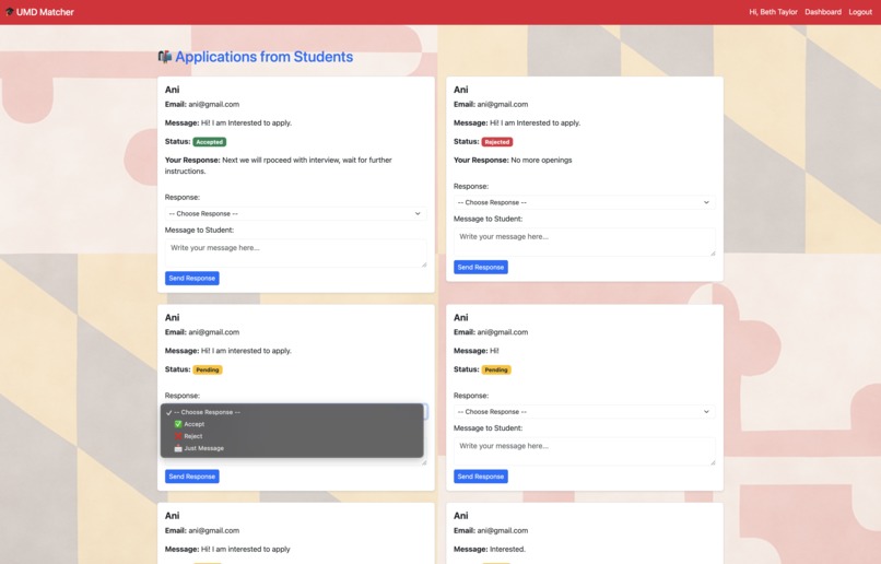  TerpMatch: LLM-Powered Research Connector – screenshot 7