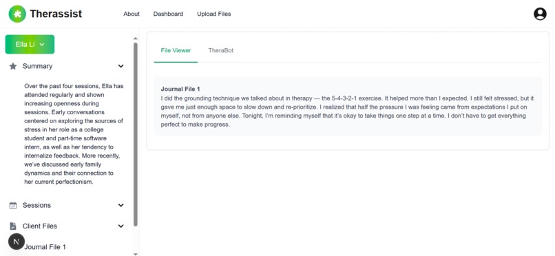 Therassist – screenshot 2