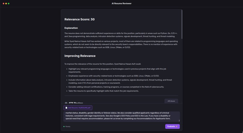 AI Resume Reviewer – screenshot 3