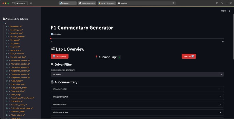 BoxBoxBot- AI Generated F1 Commentary – screenshot 1