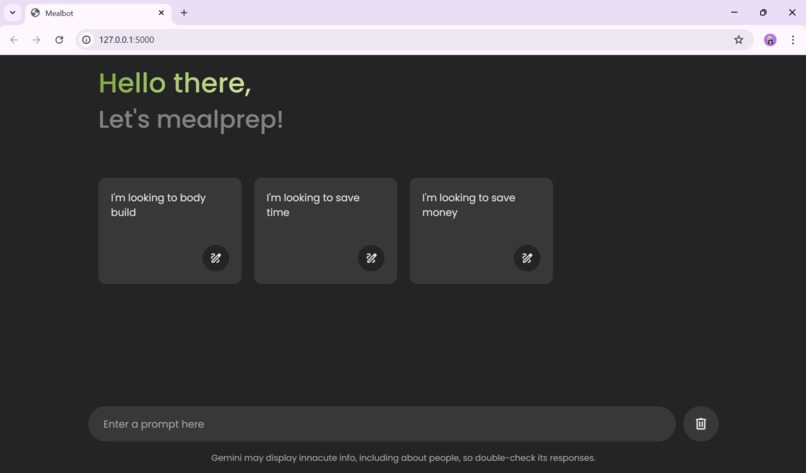 Mealbot – screenshot 1
