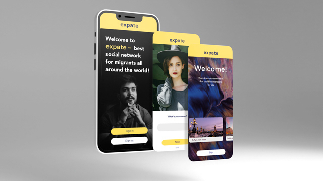 Social Network App UI for Global Migrant Community – screenshot 1