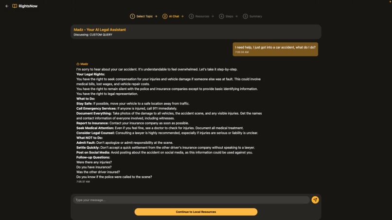 RightsNow – screenshot 2