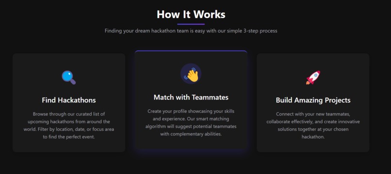 HackTeamFinder – screenshot 2