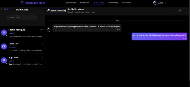 HackTeamFinder – screenshot 3