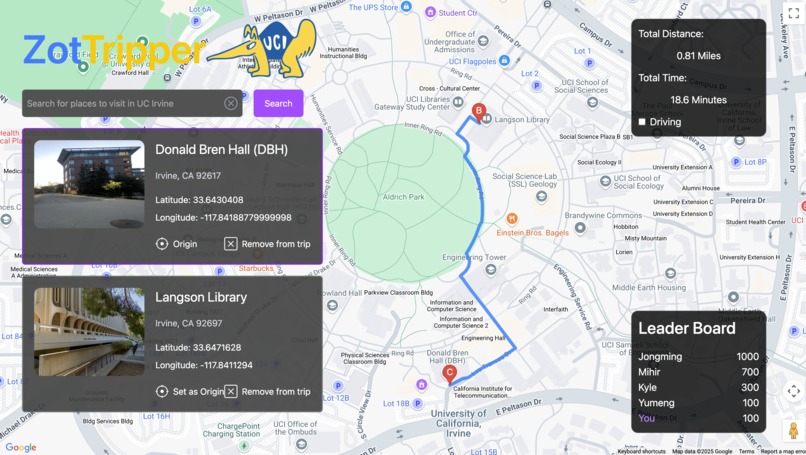 ZotTripper – screenshot 1