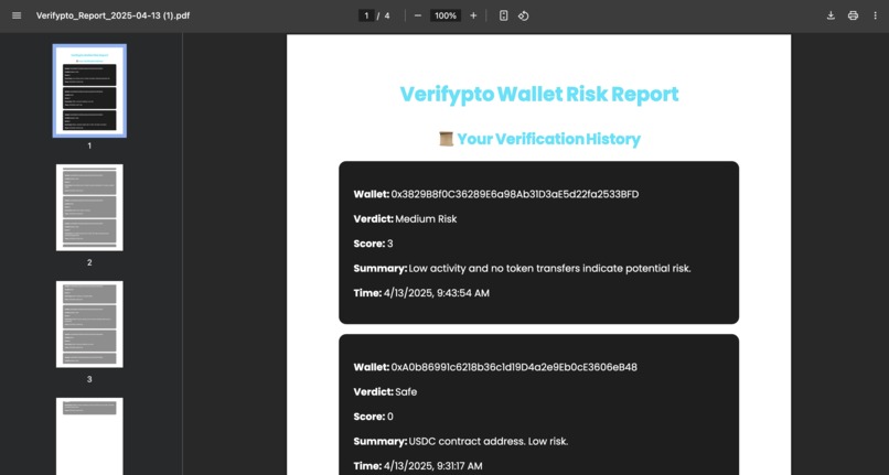 Verifypto – screenshot 6
