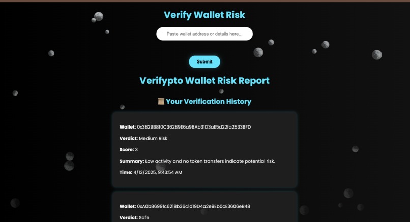 Verifypto – screenshot 4