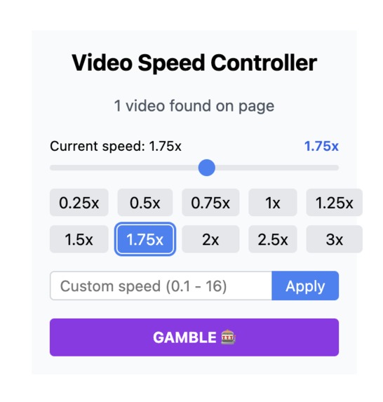 Video Speed Adjustment – screenshot 1