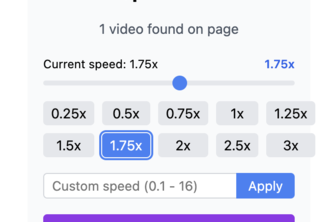 Video Speed Adjustment