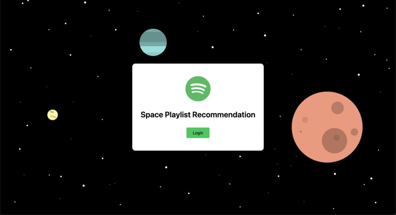 Space Playlist Recommendation – screenshot 1