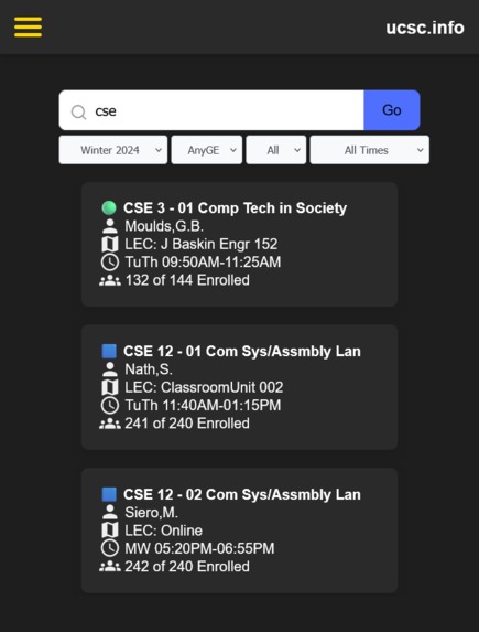 UCSC Info – screenshot 5