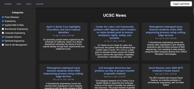 UCSC Info – screenshot 1