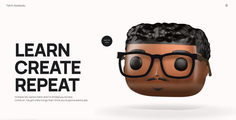 Portfolio – screenshot 1