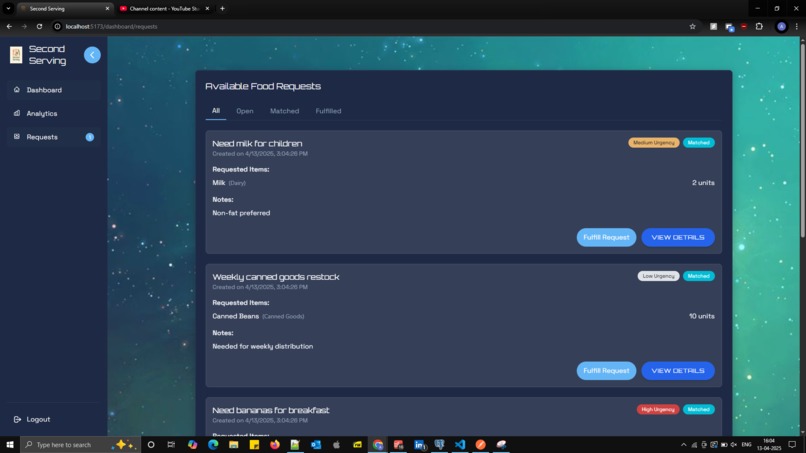 SecondServing – screenshot 1