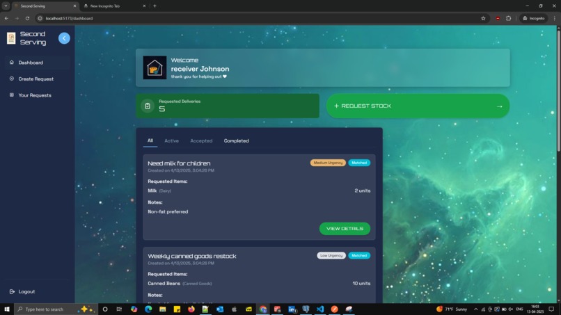 SecondServing – screenshot 3