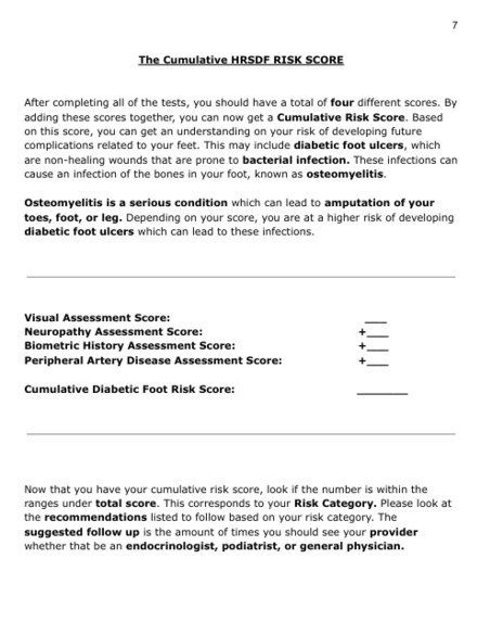 The Home Risk Screening for Diabetic Foot (HRSDF) Assessment – screenshot 4