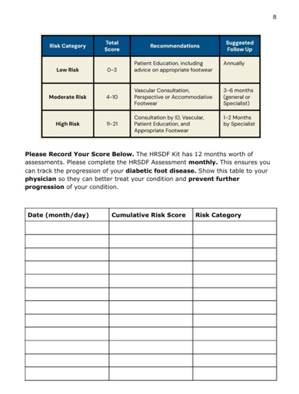 The Home Risk Screening for Diabetic Foot (HRSDF) Assessment – screenshot 5