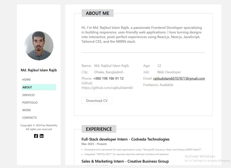 up portfolio – screenshot 4