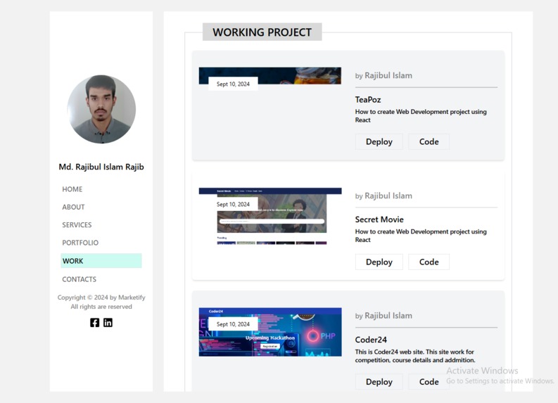 up portfolio – screenshot 8