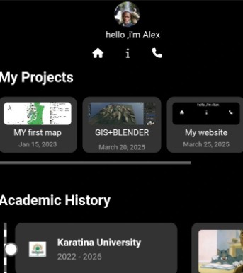 Alex's portfolio  – screenshot 2