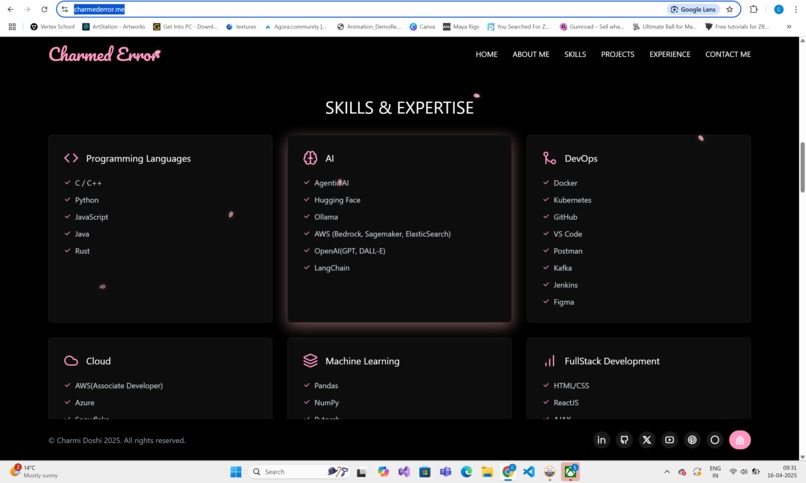 Charmi's Portfolio – screenshot 2