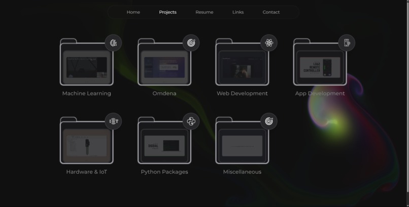 arpy8's Portfolio Website – screenshot 2