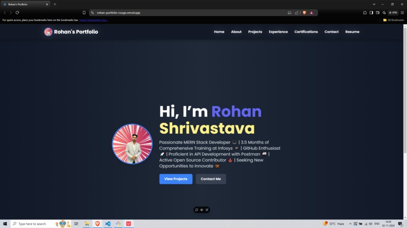 Rohan’s Portfolio – screenshot 7