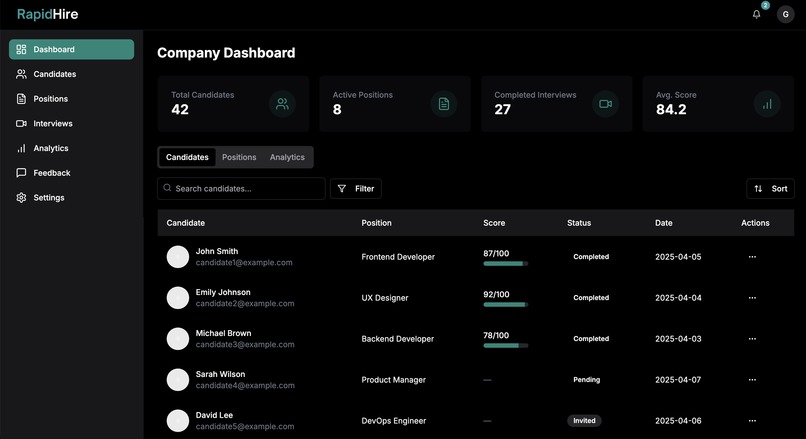 RapidHire AI - AI Agent for Smarter, Fairer Hiring – screenshot 3