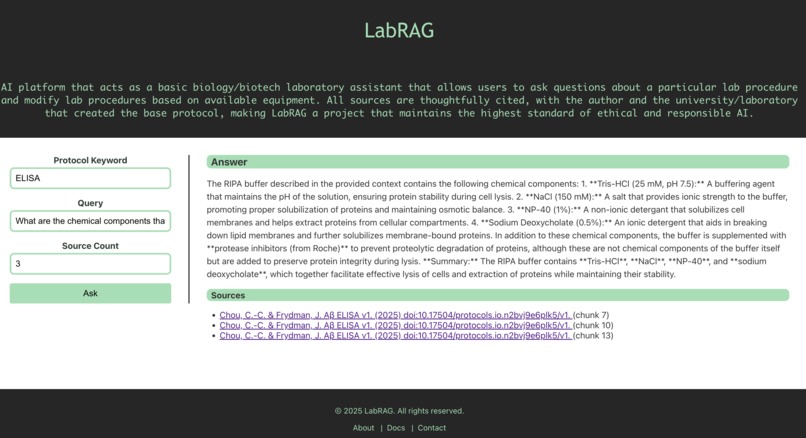 LabRAG – screenshot 1