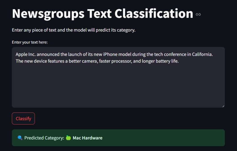 News Calssification – screenshot 1
