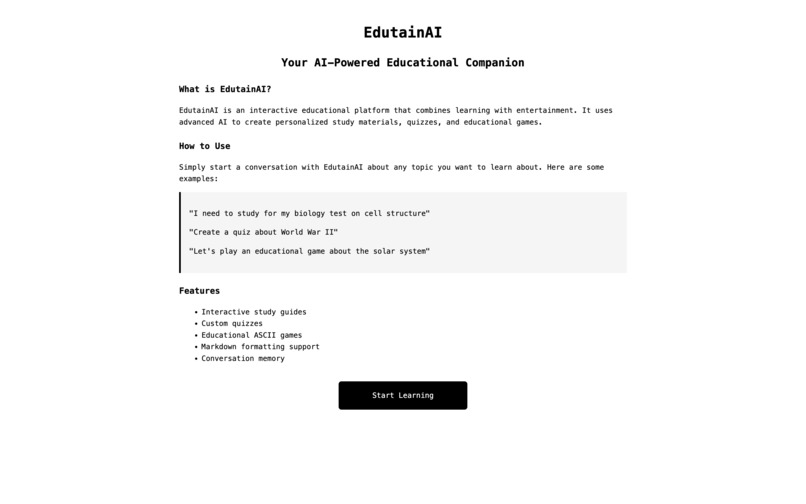 EdutainAI – screenshot 1