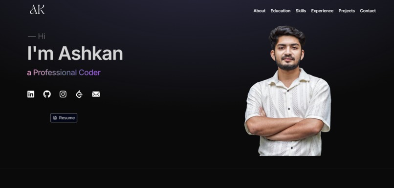 Ashkan Khan – Developer Portfolio – screenshot 1