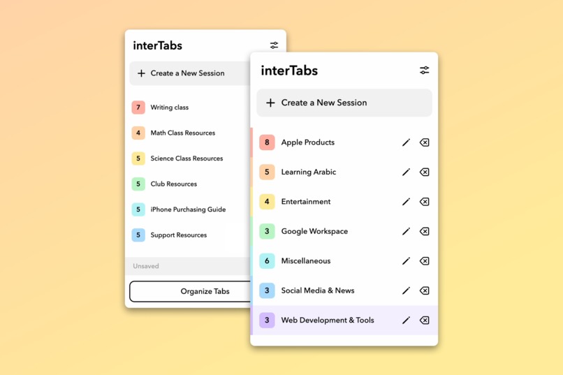 interTabs – screenshot 2