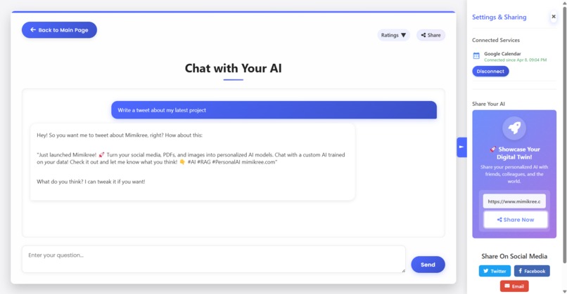 Mimikree - Build your own Personalized LLM – screenshot 4