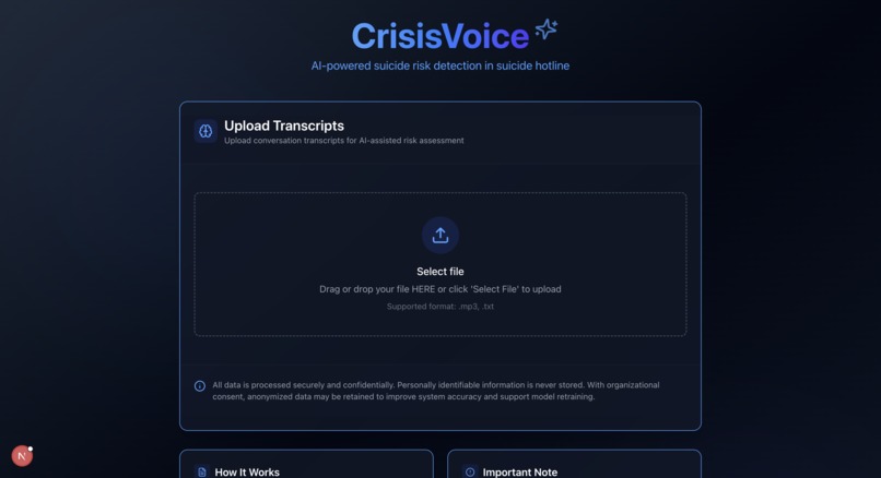 CrisisVoice – screenshot 1