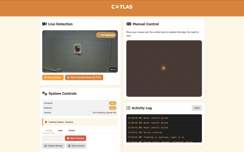 CATLAS (Cat Automated Tracking Laser System) – screenshot 4