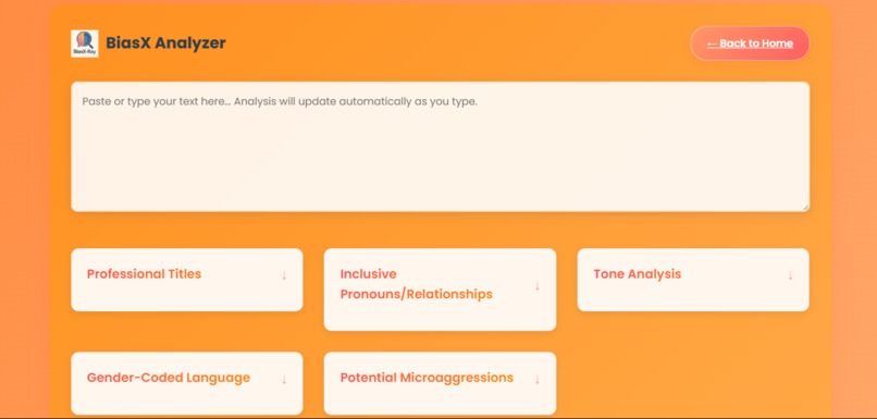 BiasX-Ray: Real-Time Bias Detector for Team Chat Messages – screenshot 1