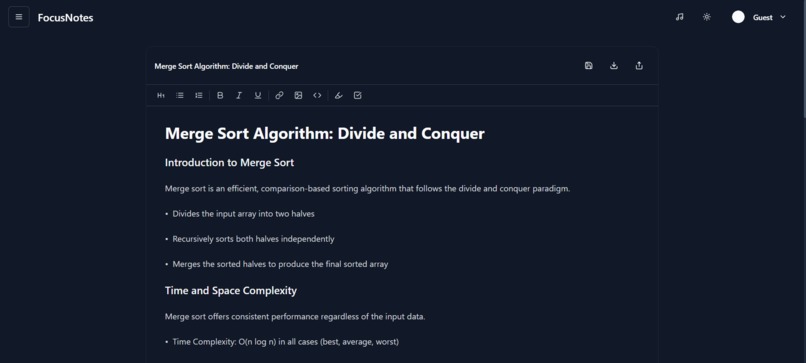 FocusNotes – screenshot 3