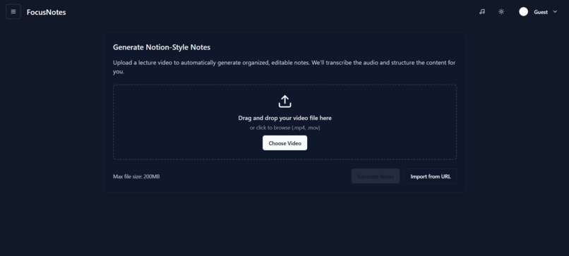 FocusNotes – screenshot 1