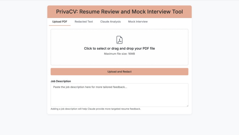 PrivaCV – screenshot 1