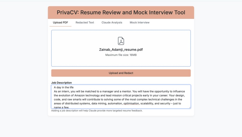 PrivaCV – screenshot 2