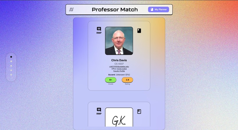 Professor-match – screenshot 2