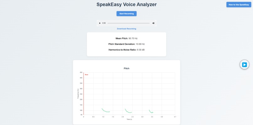 SpeakEasy Vocal Analysis – screenshot 1