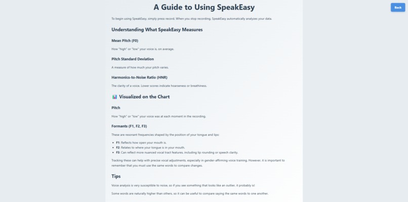 SpeakEasy Vocal Analysis – screenshot 3